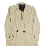 ZARA WOMAN Womens Overcoat Jacket Beige M