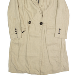 ZARA WOMAN Womens Overcoat Jacket Beige M