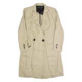 ZARA WOMAN Womens Overcoat Jacket Beige M