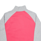 REEBOK Zip Up Womens Sweatshirt Pink High Neck UK 14