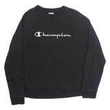 CHAMPION Mens Sweatshirt Black L