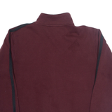 CHAMPION Chicago Booth Zip Up Mens Sweatshirt Maroon High Neck USA M