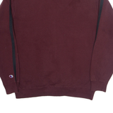 CHAMPION Chicago Booth Zip Up Mens Sweatshirt Maroon High Neck USA M