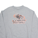 CHAMPION New Mexico Lobos Football Mens Sweatshirt Grey USA XL