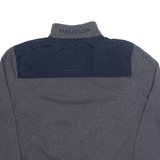 NAUTICA Mens Sweatshirt Grey 1/4 Zip L