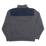 NAUTICA Mens Sweatshirt Grey 1/4 Zip L