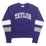 CHAMPION Taylor University Womens Sweatshirt Purple USA M