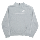 NIKE Womens Sweatshirt Grey 1/4 Zip XS