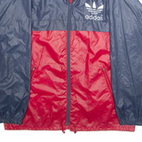 ADIDAS Mens Windbreaker Jacket Red S