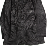 NICOLE FARHI Womens Blazer Jacket Black Leather UK 10