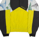 GOLDEN CUP Mens Pullover Jacket Yellow Crazy Pattern L