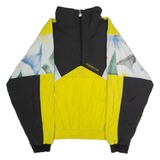 GOLDEN CUP Mens Pullover Jacket Yellow Crazy Pattern L