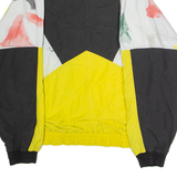 GOLDEN CUP Mens Pullover Jacket Yellow Crazy Pattern L
