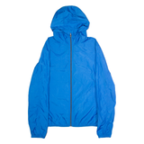YOUR TURN Mens Rain Jacket Blue Hooded M