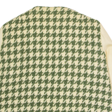 Womens Blazer Jacket Green Knit Wool 90s Houndstooth XL