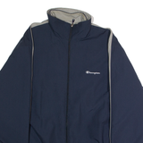 CHAMPION Mens Windbreaker Jacket Blue Colourblock XL
