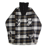 WORKER Mens Lumberjack Jacket Black Flannel Check S