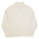 FILA Womens Sweatshirt Beige 1/4 Zip M