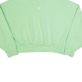 ADIDAS Cropped Womens Sweatshirt Green UK 12