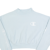 CHAMPION Cropped Womens Sweatshirt Blue XS