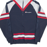 CHAMPION Mesh Lined Mens Anorak Jacket Blue Hooded S