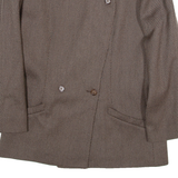 J.H.FARNELL Womens Blazer Coat Brown Wool Striped M