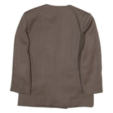 J.H.FARNELL Womens Blazer Coat Brown Wool Striped M