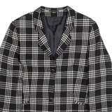 Womens Blazer Coat Black Gingham UK 16