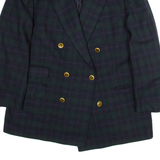 Womens Blazer Coat Green Check M