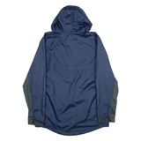 NIKE Football Mens Anorak Jacket Blue Hooded L