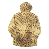 RITA NAZZARI Cheetah Womens Parka Coat Brown Hooded L