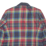 LAURA LINDOR Womens Blazer Jacket Red Wool Check M