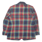 LAURA LINDOR Womens Blazer Jacket Red Wool Check M