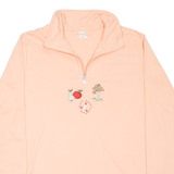 Fruit Womens Sweatshirt Pink 1/4 Zip UK 18