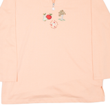 Fruit Womens Sweatshirt Pink 1/4 Zip UK 18