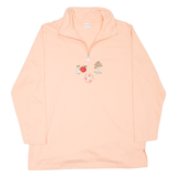 Fruit Womens Sweatshirt Pink 1/4 Zip UK 18