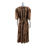 PLUS PREFERRED Womens A-Line Dress Maroon Floral Short Sleeve Midi 4XL