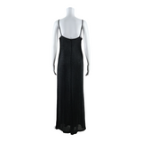 HIGH MAINTENANCE Glitter Womens Bodycon Dress Black Sleeveless Long L