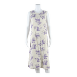 WOOLRICH Womens Shift Dress Cream Floral Sleeveless Midi XL