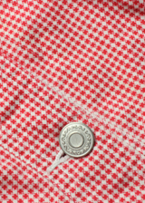 Womens Day Dress Red Houndstooth Sleeveless Knee Length S