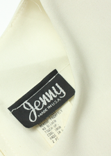 JENNY Womens Fit & Flare Dress Cream Sleeveless Midi UK 10