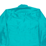 HI-STYLE Mens Plain Shirt Green Long Sleeve XL