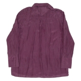 MASSIMO DUTTI Womens Plain Shirt Purple Long Sleeve M
