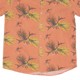 THE URBAN SURFACE Mens Hawaiian Shirt Orange Viscose Floral XL