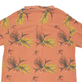 THE URBAN SURFACE Mens Hawaiian Shirt Orange Viscose Floral XL