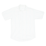 PURAV Mens Shirt White Striped XS