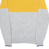 TOMMY HILFIGER Mens Jumper Yellow Crew Neck Tight Knit L