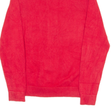 TOMMY HILFIGER Mens Jumper Red High Neck Tight Knit M