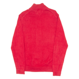 TOMMY HILFIGER Mens Jumper Red High Neck Tight Knit M