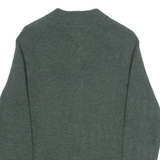 TOMMY HILFIGER Mens Jumper Green Chunky Knit S